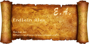 Endlein Alex névjegykártya