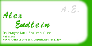 alex endlein business card